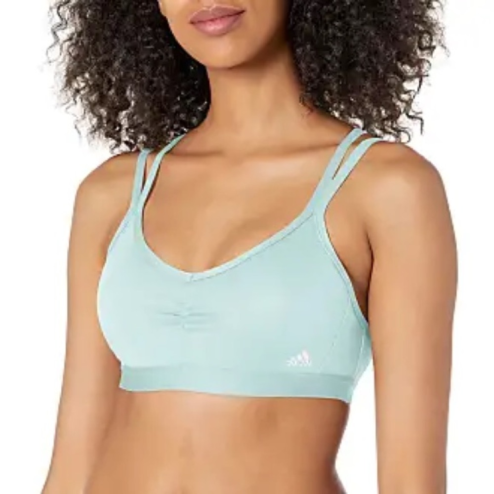 adidas Women's Medium Support Icy Blue Good Level Bra - M - Good Condition